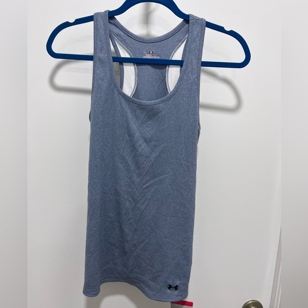 Under Armour Heathered Slate Blue Racerback Tank Top